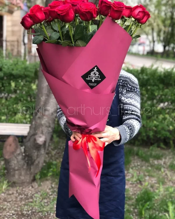 Букет из 25 голландских роз 100 см